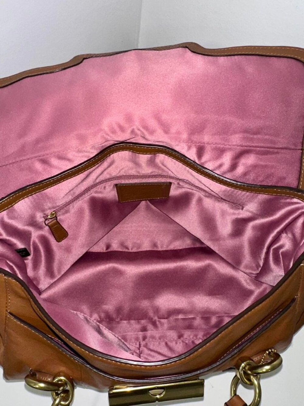 COACH Kristin Brown Leather Satchel - Picture 2 of 5